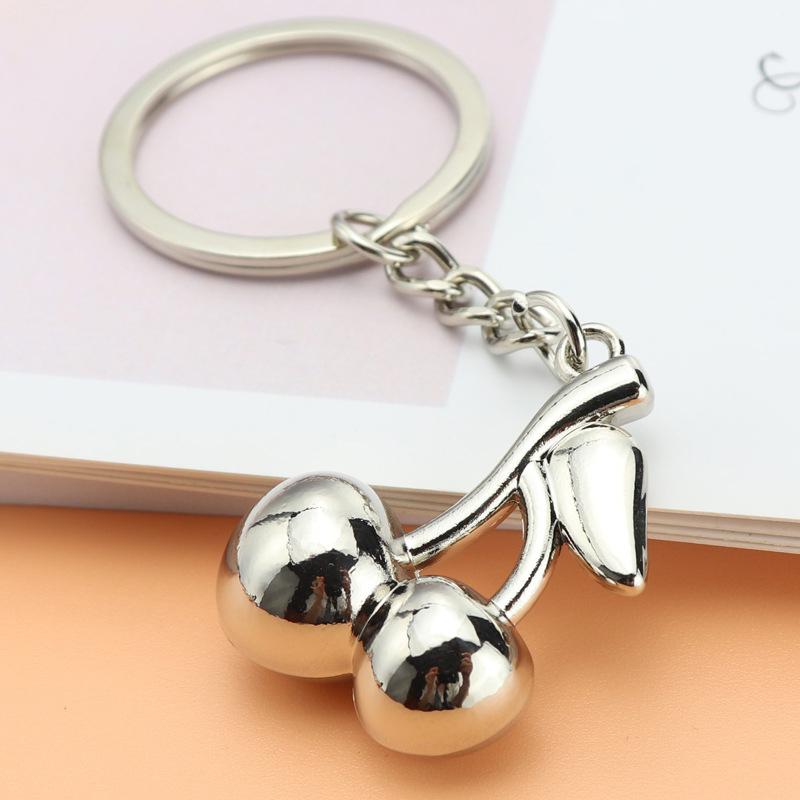 

Металлический брелок с фруктами вишни, подвеска для пары, брелок для ключей, сумочка, подвеска