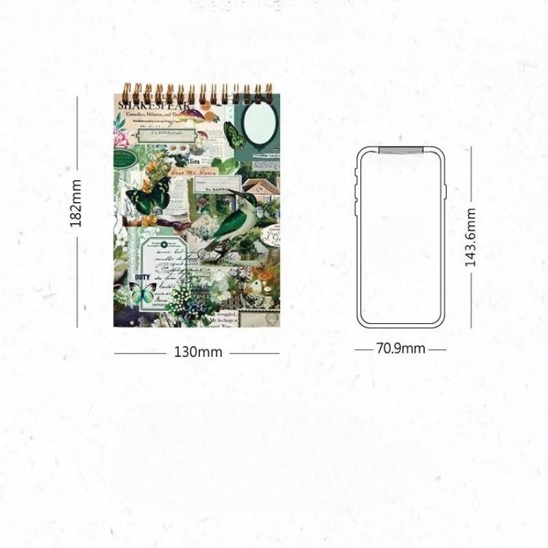 50 Pcs Large-sized Sticker Books Vintage Decorative Adhesive Diy Stick Labels Diary Album Scrapbooking Material Craft Supplies