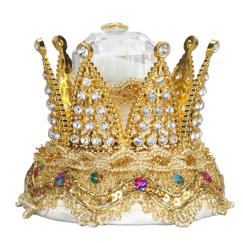 Crown Ring Box Luxurious Romantic Engagement Ring Box Portable Compact Wedding Ring Case Multipurpose Jewellry Display