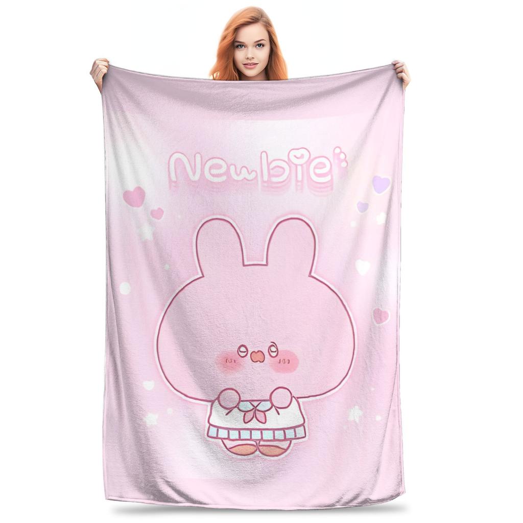 Asamimichaan Blanket Flannel Textile Decor Asamimi Multifunction Ultra-Soft Throw Blanket for Bedding Travel Plush Thin Quilt