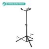 uxcell Triple Guitar Adjustable Stand for and Bass Folding Black Stand, Floor-Mounted, Multi-Guitar Electric, Acoustic, Guitars, Tripod,