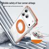 iPhone 17 Pro Max Magnetic Transparent Case with Two-Color Rotating Stand for Apple 16/15 Pro