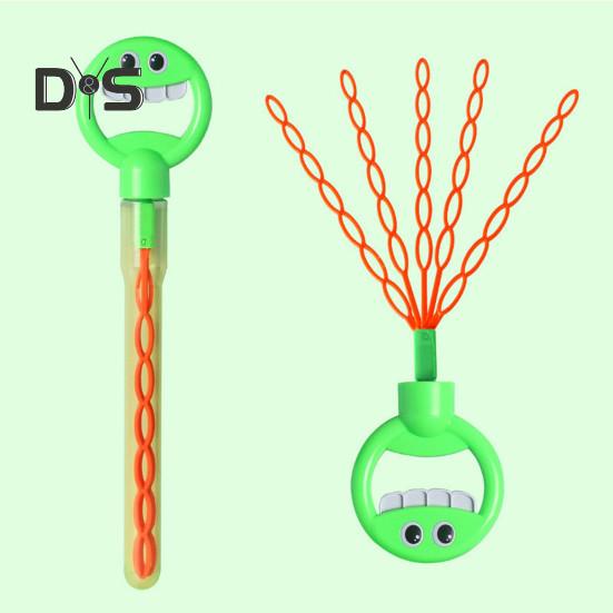 Máquina de bolhas de rosto sorridente de 32 furos, fabricante de bolhas românticas com pacotes de concentrado, máquina de sopro de bolhas, brinquedo para crianças e adultos