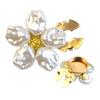 Alloy Pearl Shirt Cufflink Cover Shirt Button Cover Flower Collar Button Cover Diamond Decoration Button Cover Button Set Butt