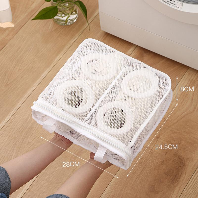 Anti-deformation Mesh Laundry Bag Washing Machine Shoes Bag Travel Storage Bags Organizer Portable Protective Airing Dry Tools
