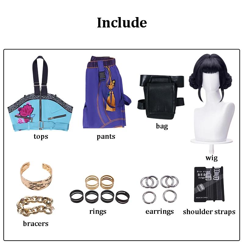 KPop Zoey Cosplay Costume Wig Women Girls Halloween Carnival Comic-con Party Role Playing Outfits