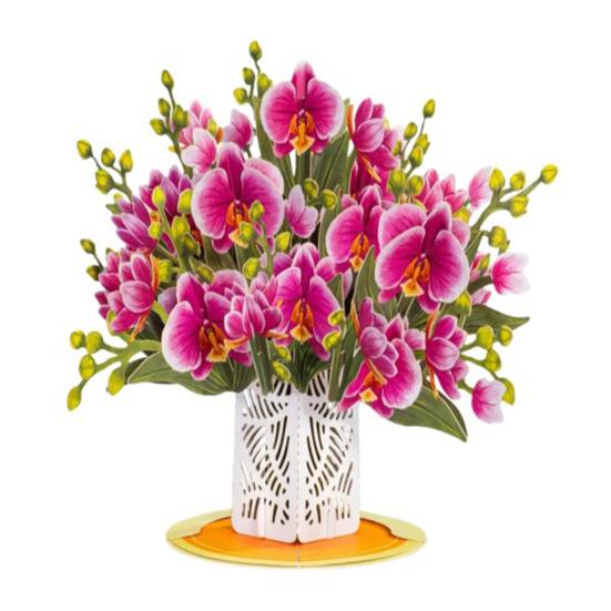 Pop-Up Vildblomma Alla Hjärtans Dag-kort 3D Pappersblomma Bukett Grattiskort Vikbar Romantiska Blomsterkort för Födelsedag Mors Dag Jubileum