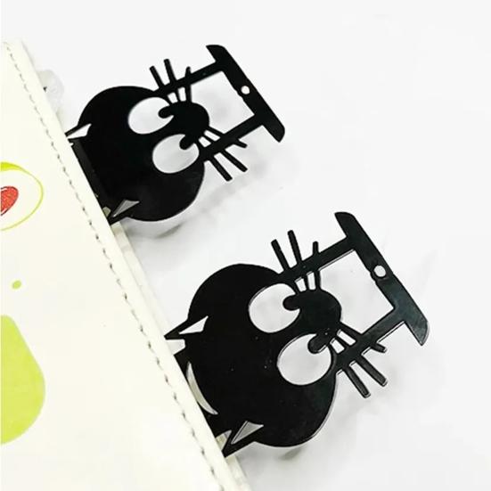Creative Stationery Bookmarks Curious Cat Bookmark Funny Acrylic Book Clip Transparent Page Holder for Readers Book Lovers