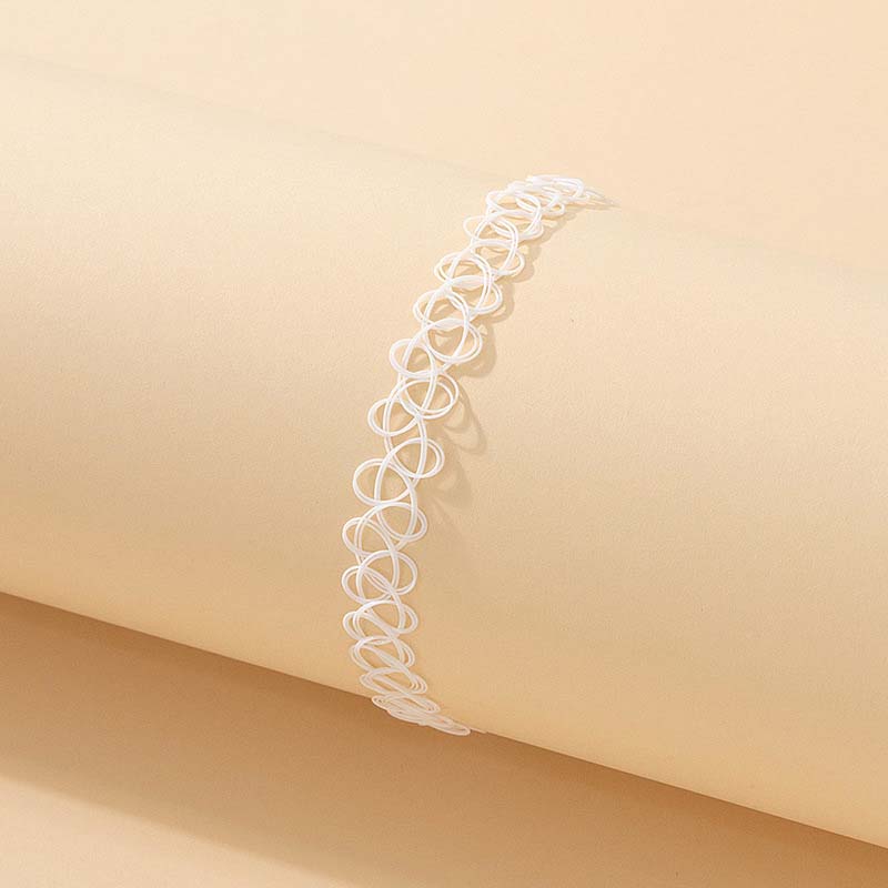 Fashion Colorful Braided Fish Thread Choker Necklace For Women Girls Vintage Elastic Beaded Neck Chain Necklace Jewelry Gifts