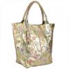 Gold Bag, Genuine Leather, Flower Pattern, Borse In Pelle