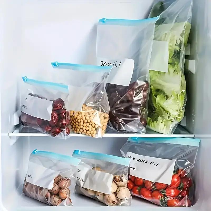 Lot de 10 sacs de congélation réutilisables et anti-fuites avec fermeture à glissière - Garde les aliments frais, idéal pour l'organisation de la cuisine
