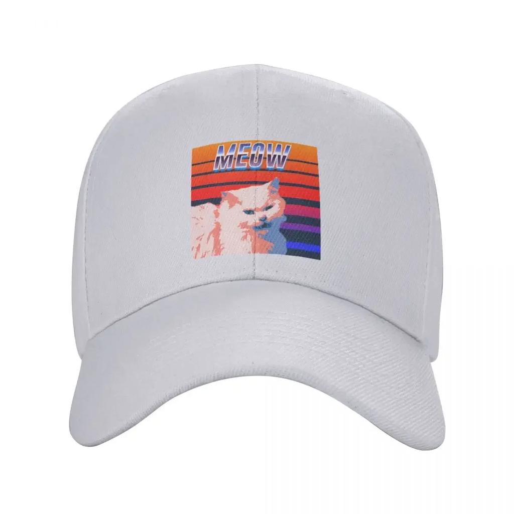 Cat Retrowave 80s Baseball Cap Hat Baseball Cap Sun Cap Hats Woman Mens