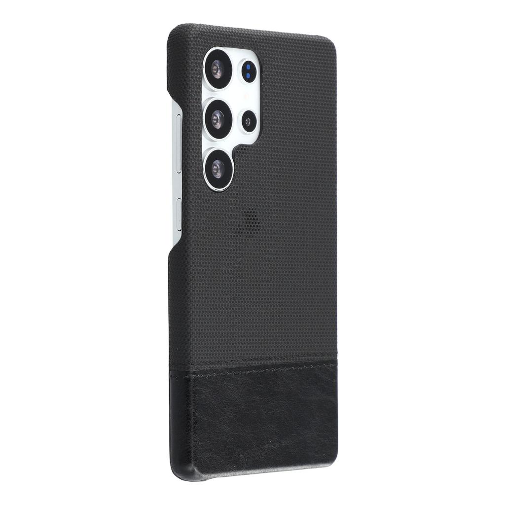 For Samsung Galaxy S23 Ultra Case PU Leather + PC Splicing Anti-Slip Phone Cover