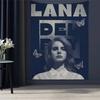 Lana Del Rey Retro Bedrukt Groot Wandkleed Hangend Tarot Hippie Wandkleden Slaapzaal Huisdecoratie