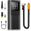Tire Inflator Portable Air Compressor Cordless Air Pump with Digital Tire Pressure Gauge, Accurate Dual LCD Display & LED Light, for