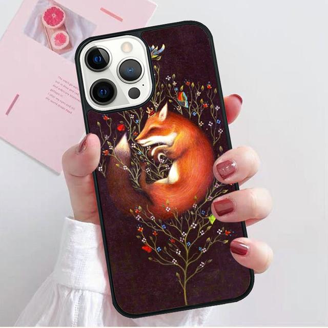 Fox clever vignette Phone Case Cover For iPhone 17 Air 15 16 14 13 12 Pro Max 11 Pro Max Plus Coque Shell