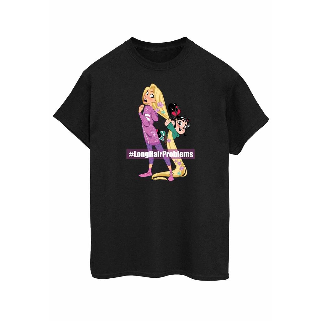 Disney Womens/Ladies Wreck It Ralph Rapunzel And Vanellope Cotton Boyfriend T-Shirt