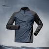 2Pcs/Set Men's Quick-drying Fitness Suit Half-zip T-shirt Trouser Set Sports Track Field Clothes Breathable Sportswear for Running Cycling