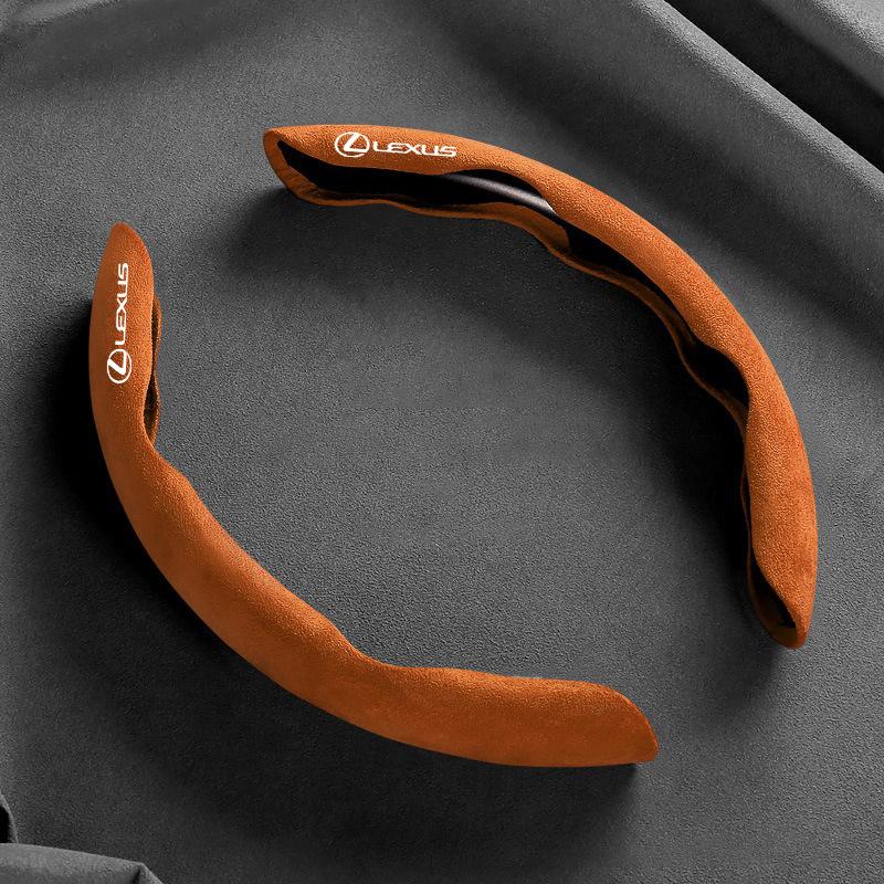 

2026 Hot Interior Stickers Car Steering Wheel Cover Breathable Anti Slip Suede Steering Covers For Lexus ES300 RX330 RX300 GS300