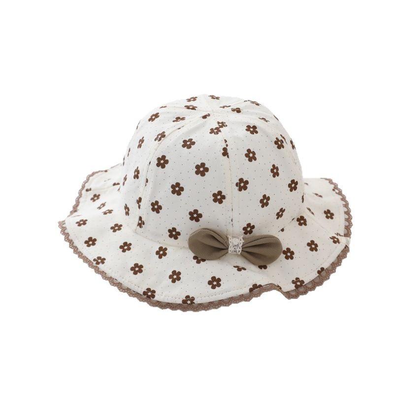 Baby Hat Spring and Autumn Style Small Month Aged Fisherman Hat Girl Newborn Spring Infant Flower Baby Girl Sun Hat