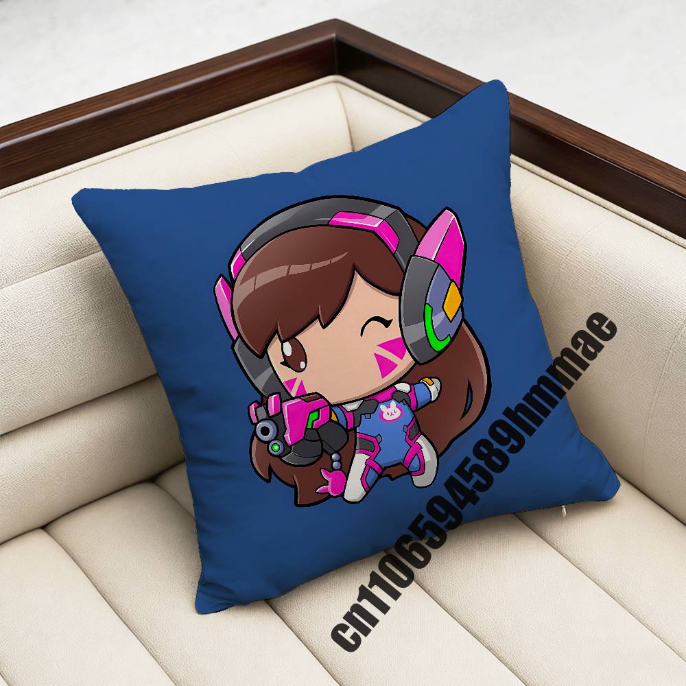 For Juno Ow DVA OOverwatch Throw Pillow Case Sham xcm xcm Square Home Pillowcase Cushion Cover