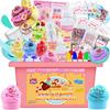 Funewest Mini Eiscreme Slime Kit für Mädchen, Fluffy Butter Slime Herstellungskit Wolken- und Schaumslimet, DIY Slime Kit mit über 40 Teilen für Alter 8-12, Spaß