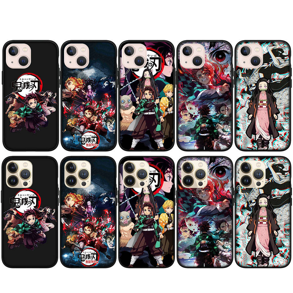 for iPhone 16 15 Xiaomi Redmi Note 13 12 11 Pro Max X 9 14 XR Samsung Galaxy S24 S23 Plus Huawei OPPO Kamado Tanjirou Nezuko Demon Slayer Phone Case