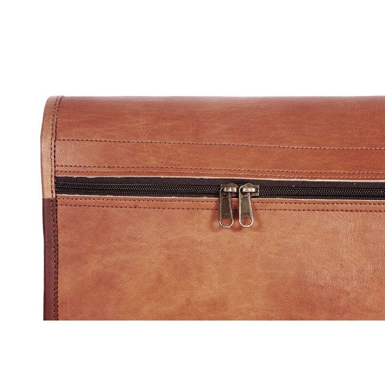 Leather Laptop Bag | Handmade Goat Leather Messenger Satchel | Vintage Crossbody Office Bag for Men & Women | Leather Briefcase