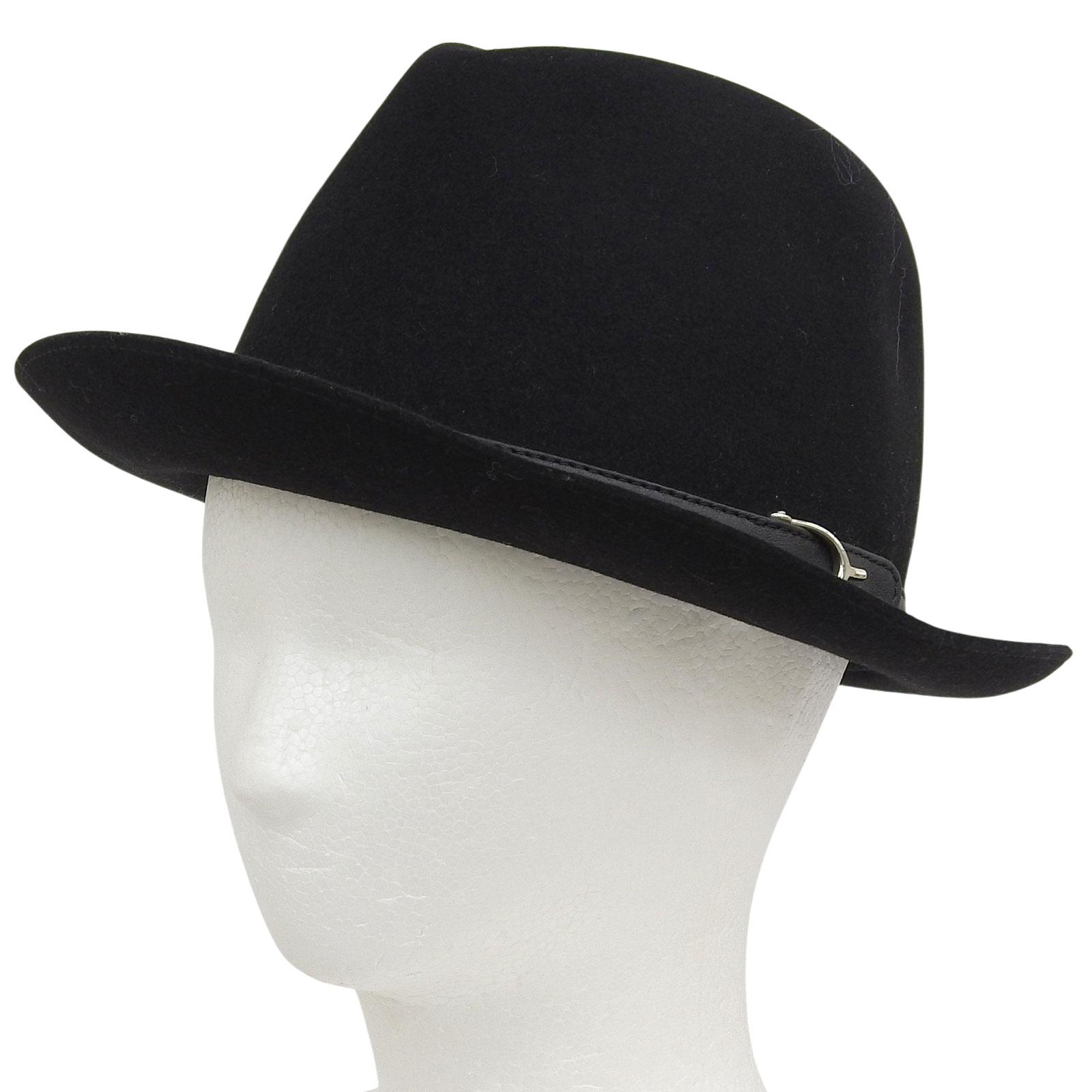 

Отличная шляпа GUCCI 100% Фетр Кожа Отворот черная Кролик мужская M Б/У