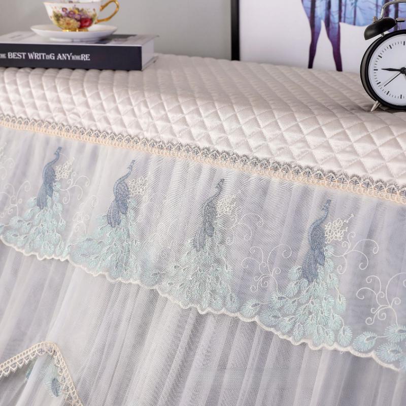 1piece New European Style Beautiful Piano Cover Modern Minimalist Piano Bench Cover Household Lace Dust Cover Cloth