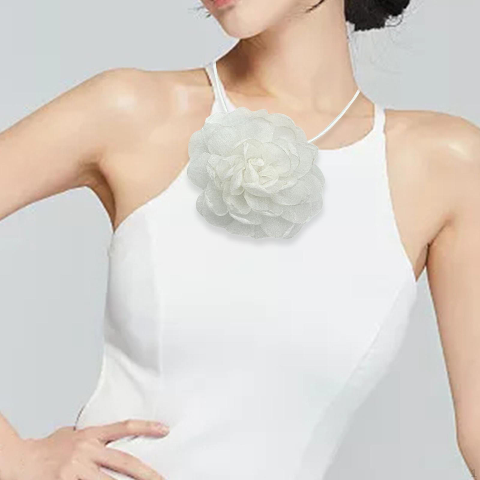 Цветочный чокер-ожерелье, Ожерелья, Классическая мода, Винтажный стиль, Цветочный, Элегантный, Летний