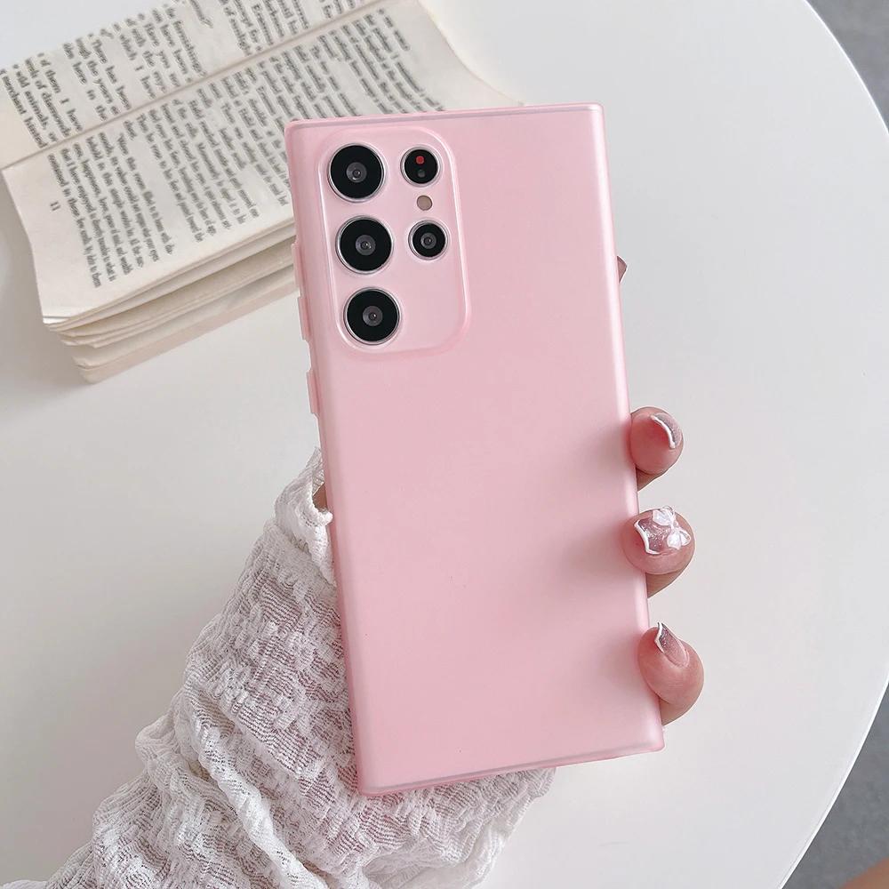 0.3mm Ultra Thin Silicone Soft Case For Samsung Galaxy S25 S24 Ultra S23 S22 S21 Plus Note 20 A52 A53 Matte Transparent Cover