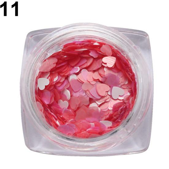 Błyszczący brokat miłość serce cekiny zdobienie paznokci dekoracje Manicure narzędzie do majsterkowania