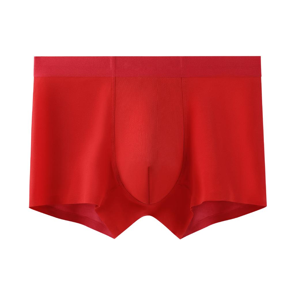 Men's Summer Thin Pure Cotton Antibacterial Traceless Mid-waist Briefs