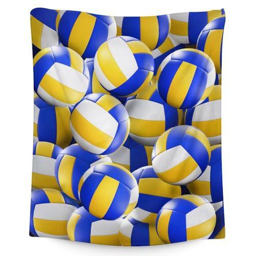 Sports Volleyball Printed Flannel Blanket Sheet Bedspread Nap Blanket Blanket