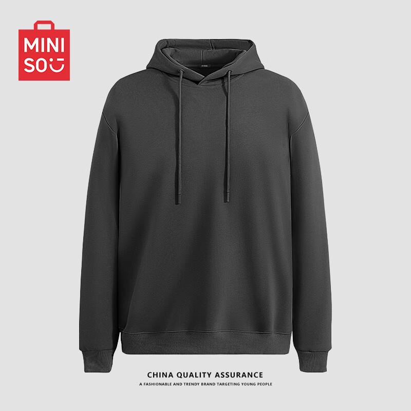 

MINISO Men s Solid Color Loose Fit Hoodie 5XL