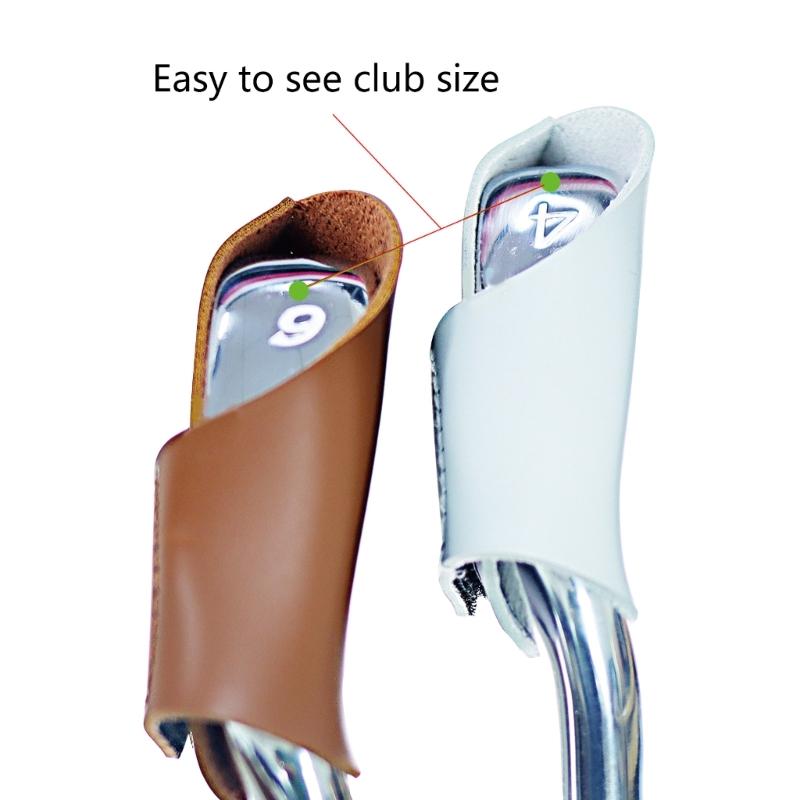 Golf Head Cover Thick PU Golf Iron Head Cover Wedges Iron Protective Headcover Golf Club Head Cover For Iron