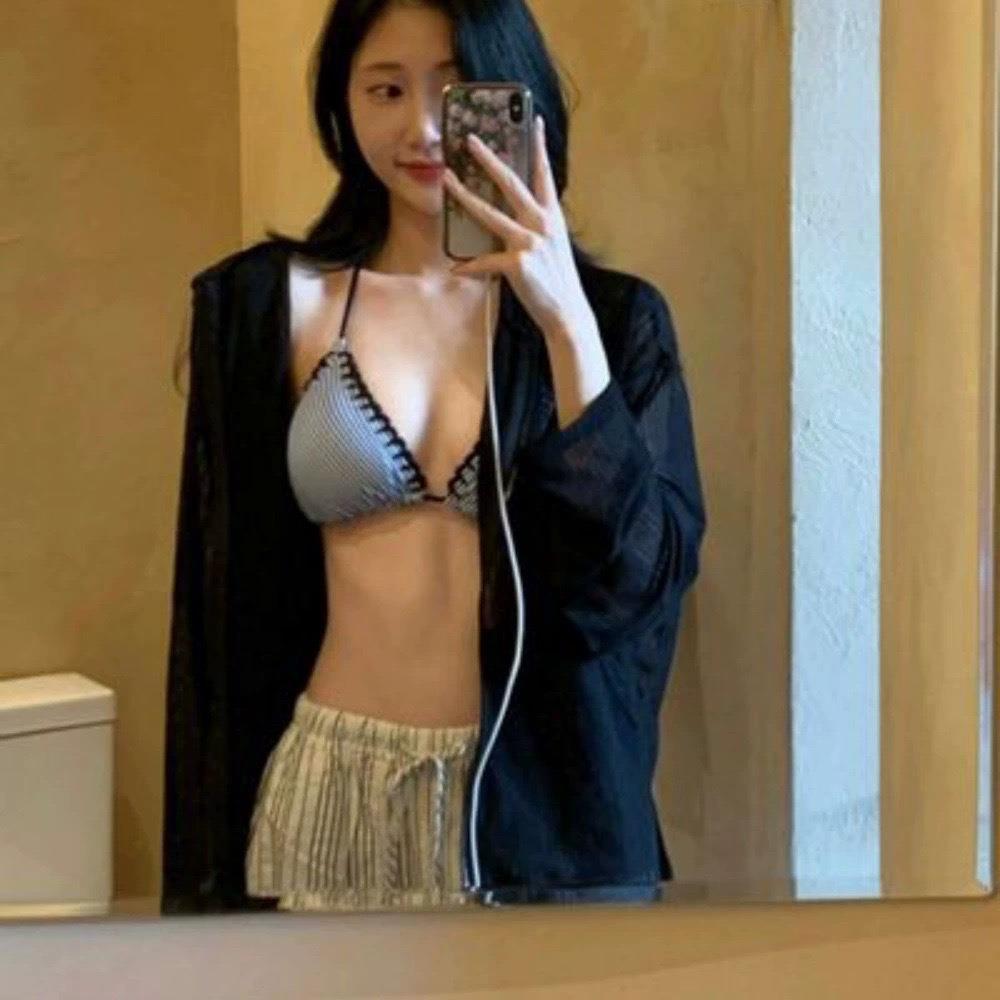 Korean Style Sexy Two-Piece Swimsuit for Women - Small Bust Bikini & Hot Springs Swimwear