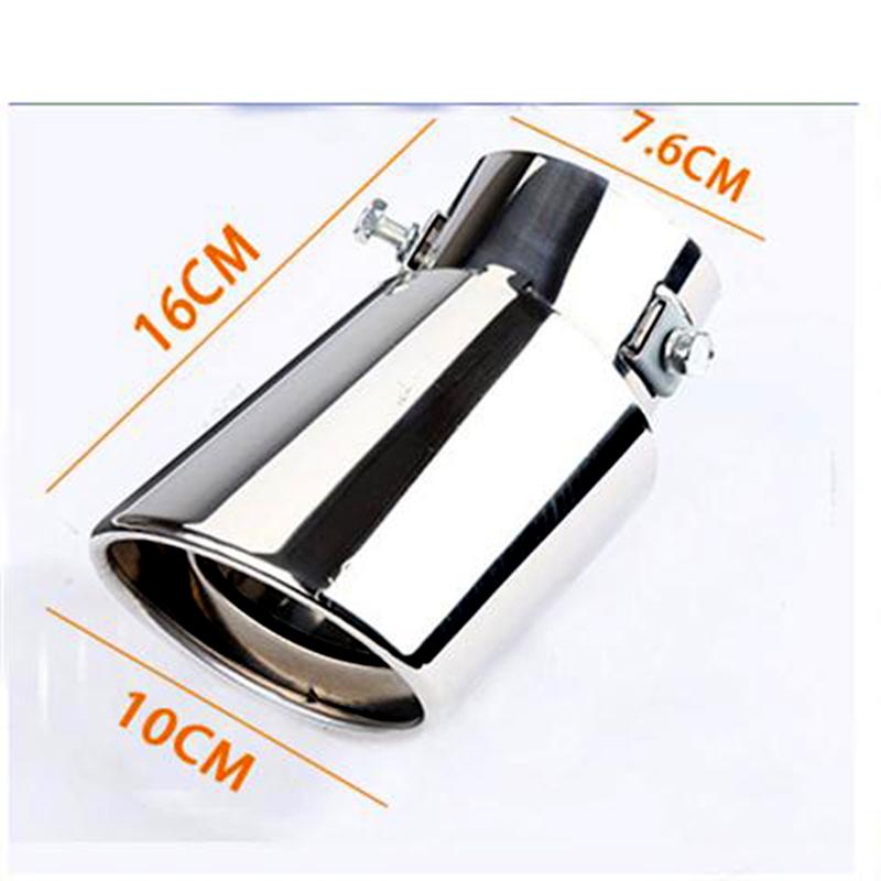 Однотрубный модифицированный прямой большой диаметр автомобильная выхлопная труба нержавеющая сталь выхлопная труба выхлопная насадка выхлопная труба модифицированная спецификация Curved silver