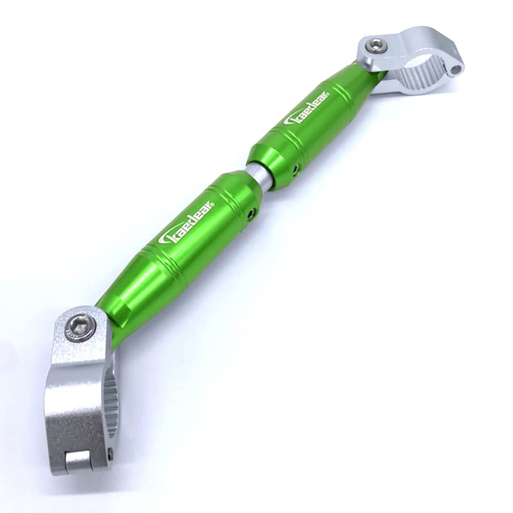 

Kaedear Регулируемая перекладина на руль для стандартного алюминиевого зажима Длина руля 22,2 мм, Крепление, 330-200 мм, KDR-HB1 (Серебряный/Зеленый)