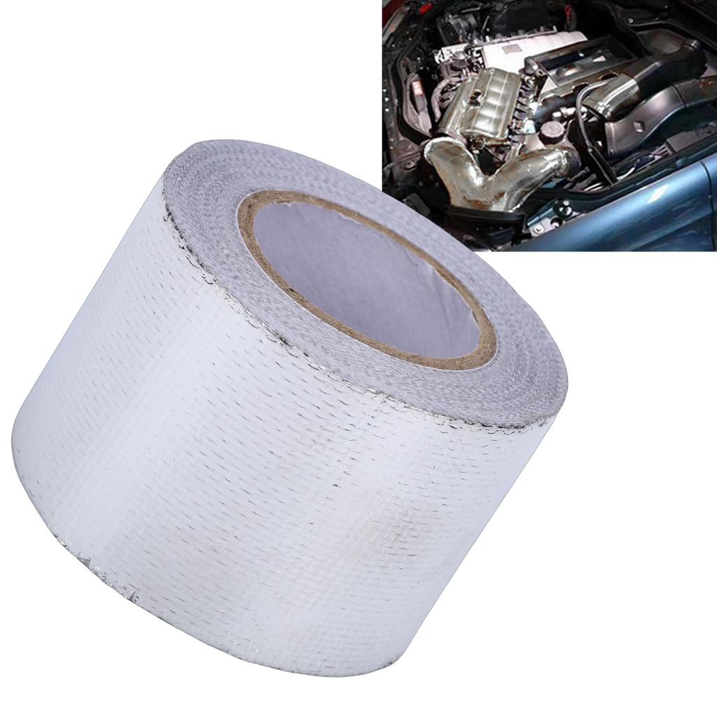 Adhesive Heat Reflective Tape 2in X 32.8ft Automotive High Temperature Reflective Tape for Cars Trucks SUVs Motorcycles