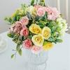 Artificial Flower Silk Rose Hydrangea Diy Festival Party Home Room Outdoor Vase Garden Wall Decor Wedding Wreath Bridal Bouquet