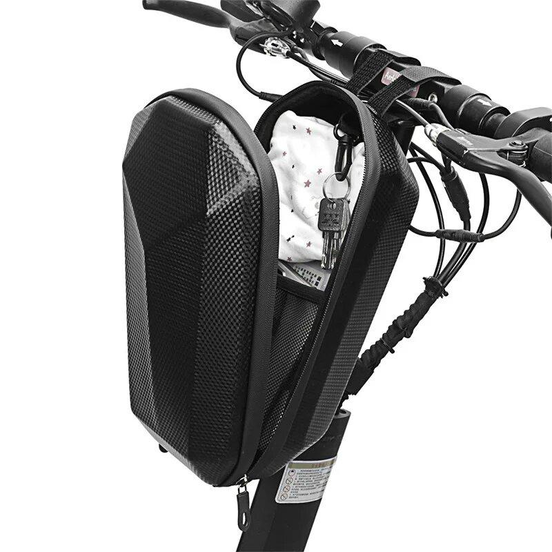 Waterproof Bicycle Storage Bag Big Capacity Hard Shell Electric Scooter Front Bag Portable Hanging Bag