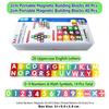 Magnetic Number Letter Blocks Educational Toy For Kids With Metal Box Storage