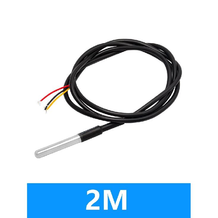 DS18B20 Temperature Sensor Module Kit Waterproof 100CM Digital Sensor Cable Stainless Steel Probe Terminal Adapter For Arduino