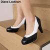 Fashion Shoes Women Black Pumps 2025 Spring Casual Shoes Female High Heels White Red Pink Blue Weding Shoes Plus Size 32-43 Pumps