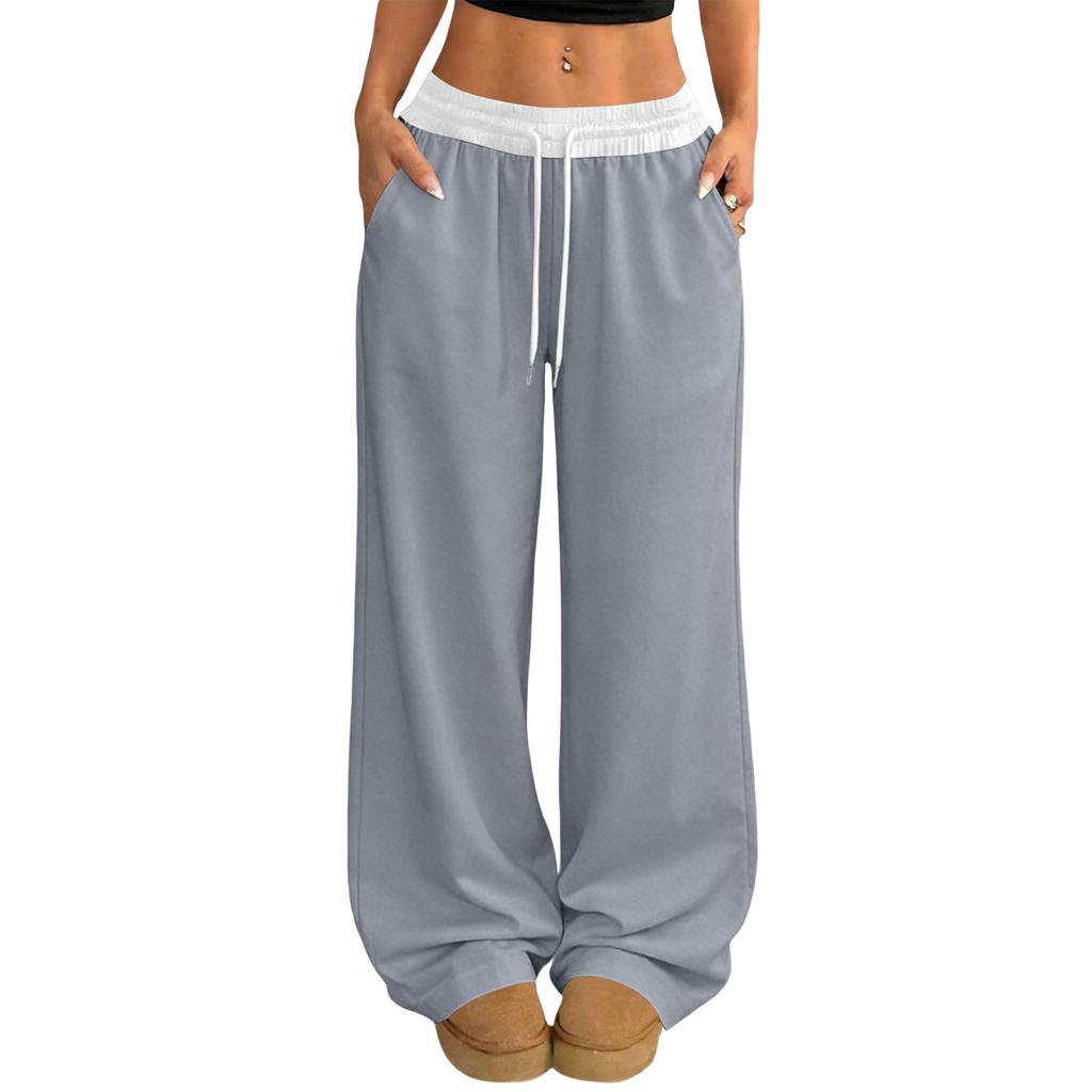 Damen Lässige und Modische Elastische Taille Weite Hose