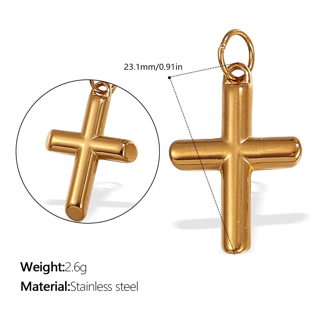 Vintage Cross Pendant Necklace Female Niche Design Hip Hop Fashion Pendant Jewelry Female