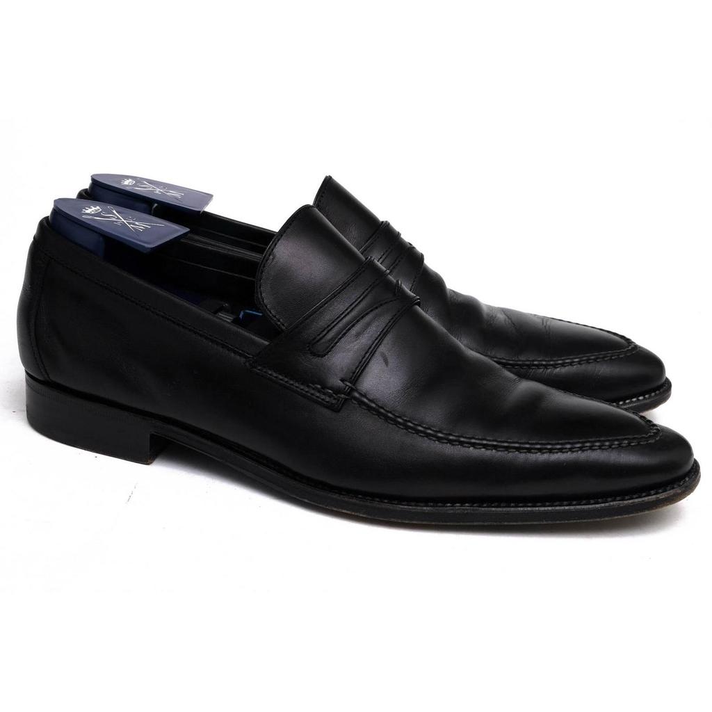 Used Stallmanterassi / Sutor Mantellassi Coin Loafers Penny Loafers Shoes Men's Leather Genuine Leather Black Y106 SFODE U-tip Slip-on Mackay Method
