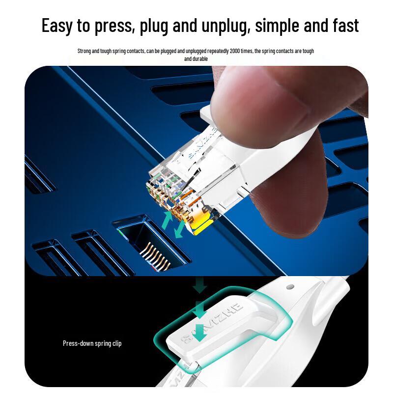 SAMZHE Cat6 Gigabit Flat Ethernet Cable